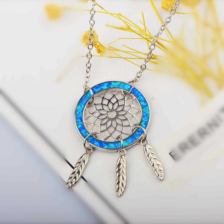 Collana acchiappasogni in blu opale Olivenorma