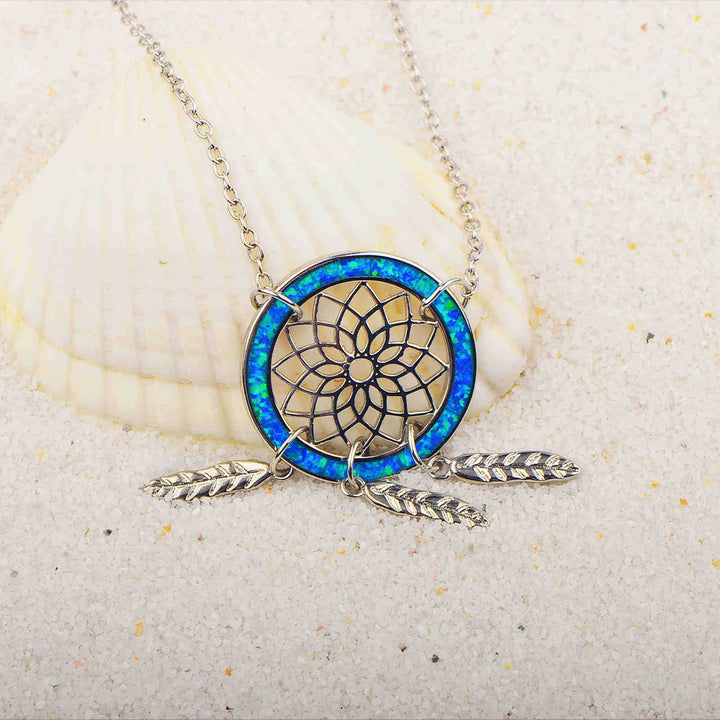 Collana acchiappasogni in blu opale Olivenorma