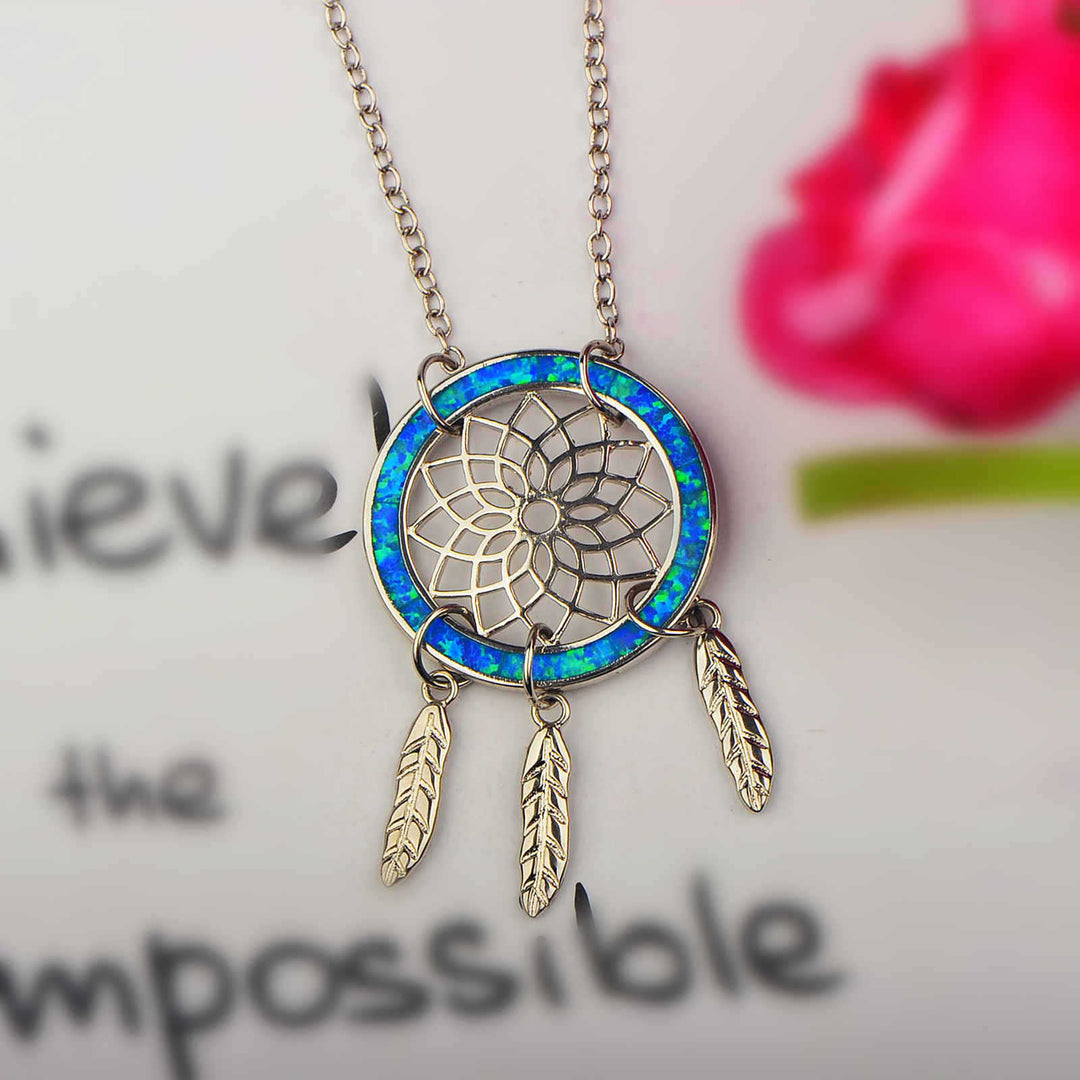 Collana acchiappasogni in blu opale Olivenorma