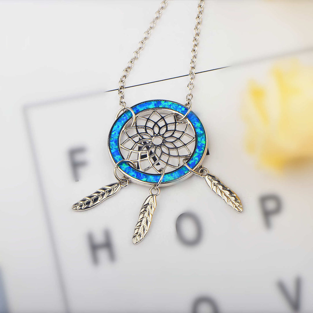 Collana acchiappasogni in blu opale Olivenorma