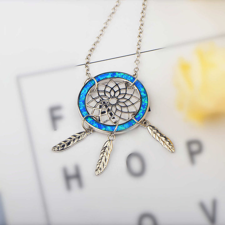 Collana acchiappasogni in blu opale Olivenorma