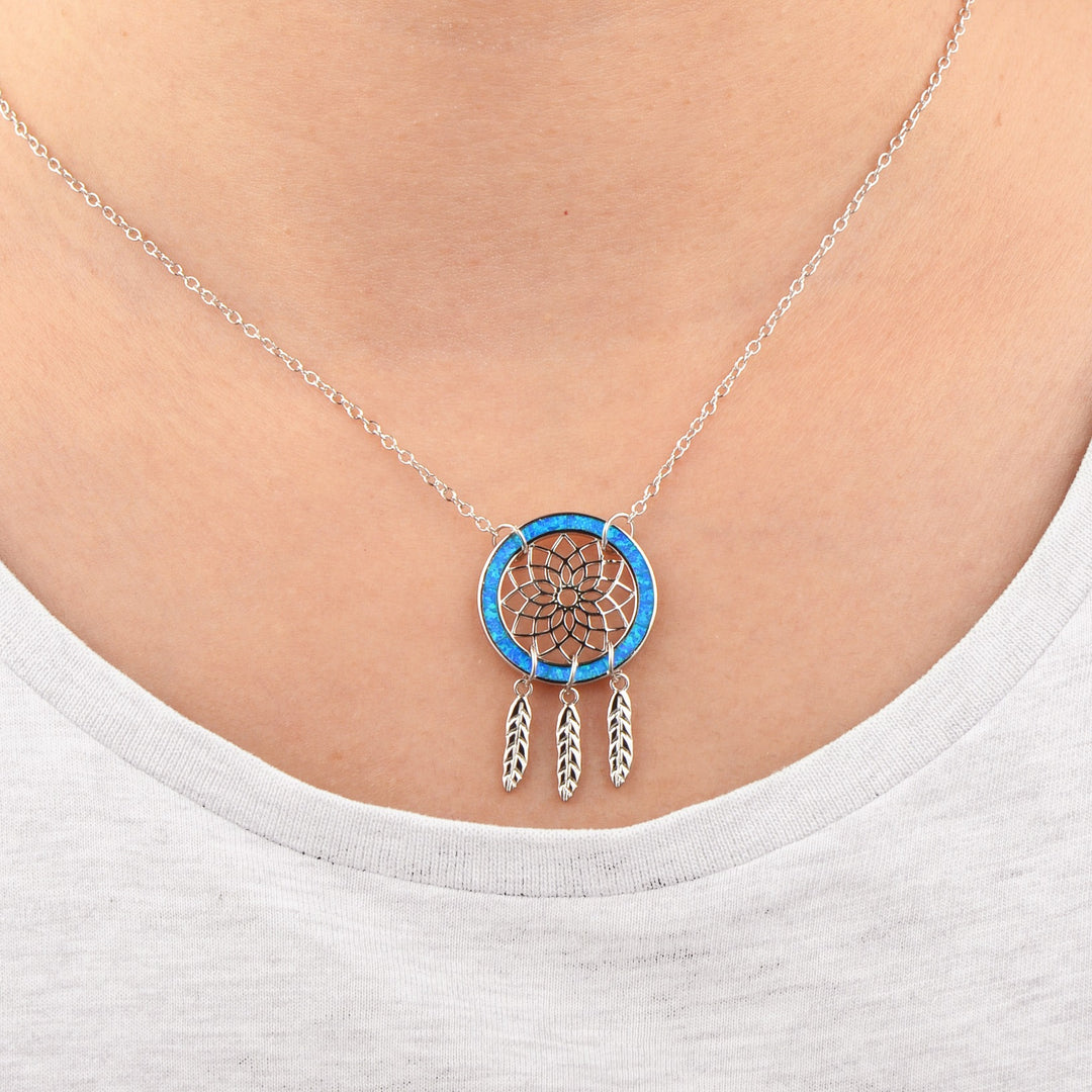 Collana acchiappasogni in blu opale Olivenorma