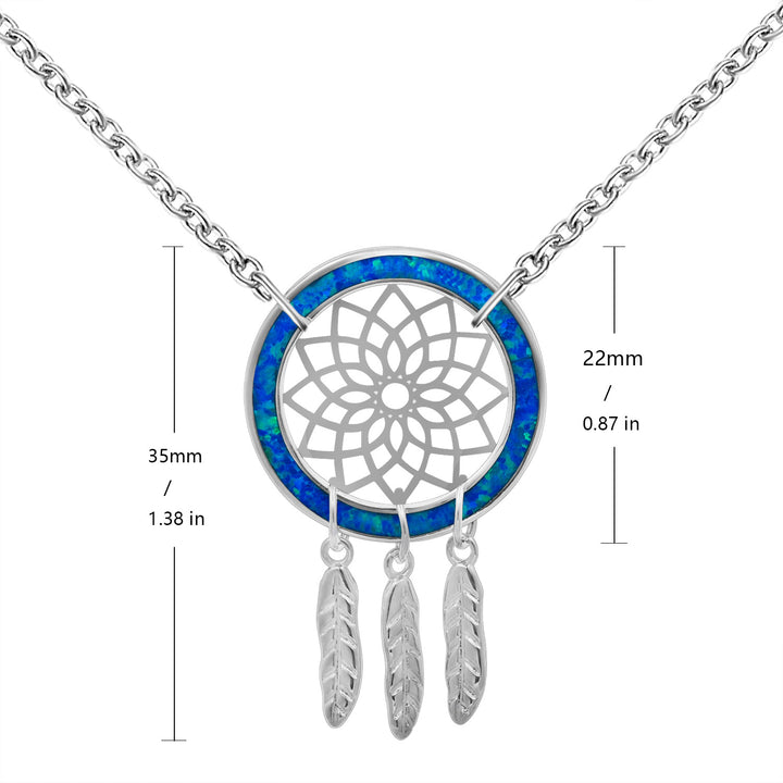 Collana acchiappasogni in blu opale Olivenorma