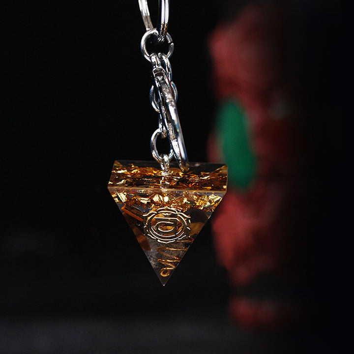 Olivenorma Chakra Healing Orgone Piramide Energia Ciondolo Portachiavi 