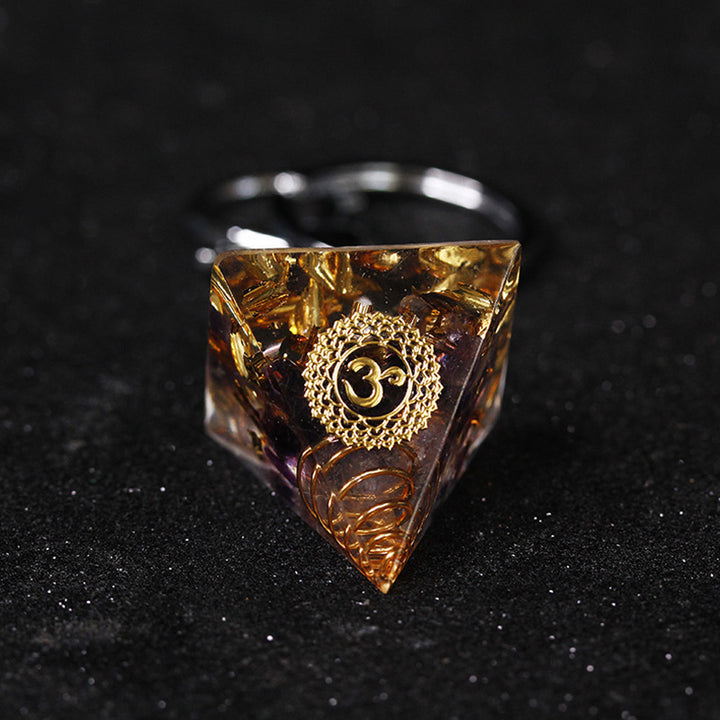 Olivenorma Chakra Healing Orgone Piramide Energia Ciondolo Portachiavi 