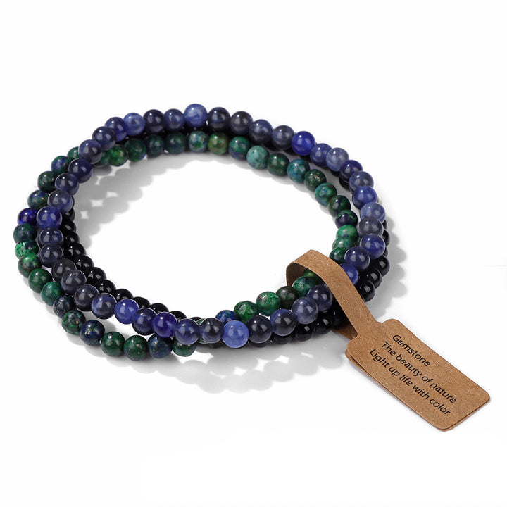 Bracciale Olivenorma 3 pezzi da 4 mm in perline di pietra naturale
