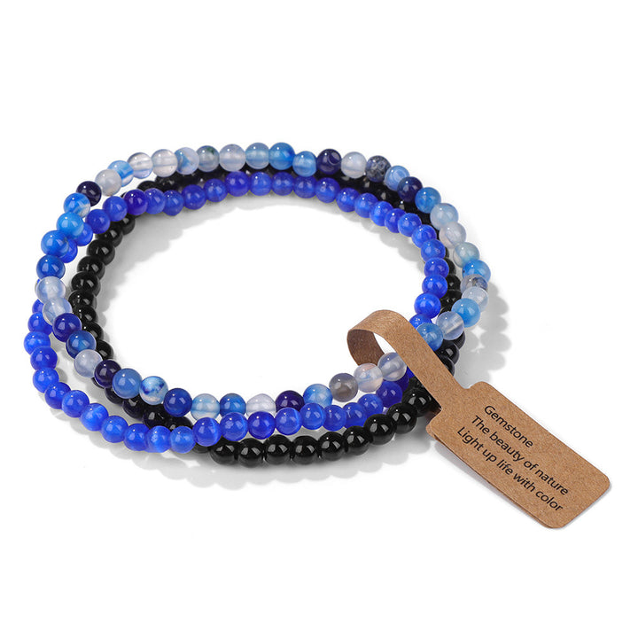 Bracciale Olivenorma 3 pezzi da 4 mm in perline di pietra naturale