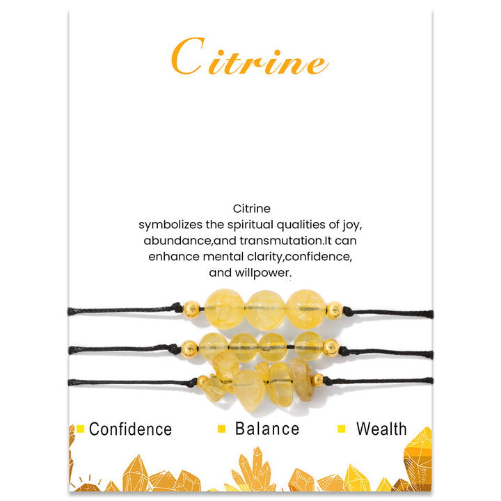 Olivenorma Set di bracciali con perline di ghiaia in pietra naturale