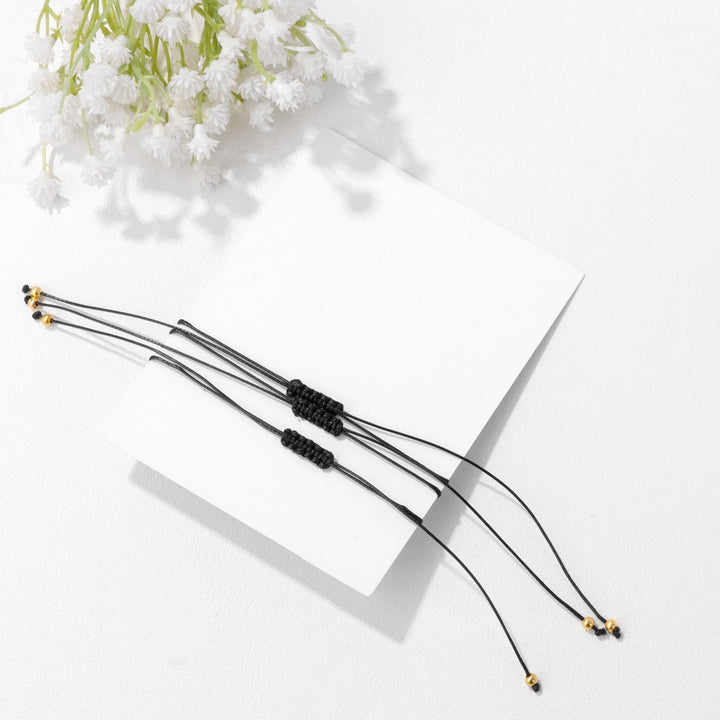 Olivenorma Set di bracciali con perline di ghiaia in pietra naturale