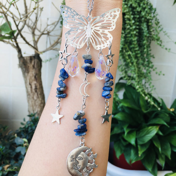 Olivenorma Suncatcher Butterfly Style Sole Luna Wind Chime