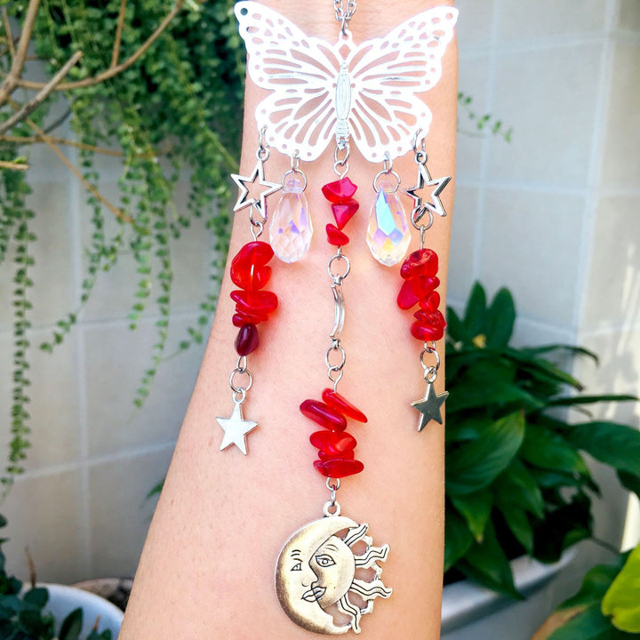 Olivenorma Suncatcher Butterfly Style Sole Luna Wind Chime