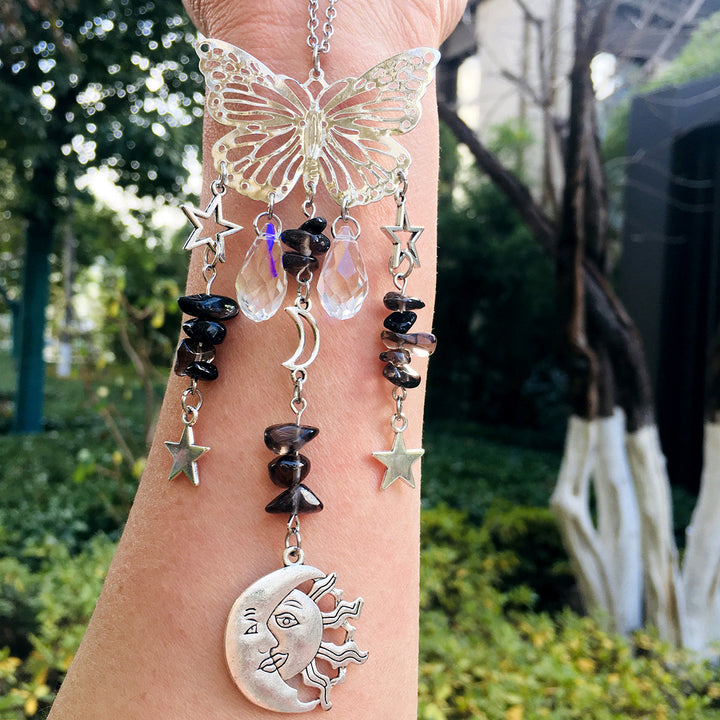 Olivenorma Suncatcher Butterfly Style Sole Luna Wind Chime