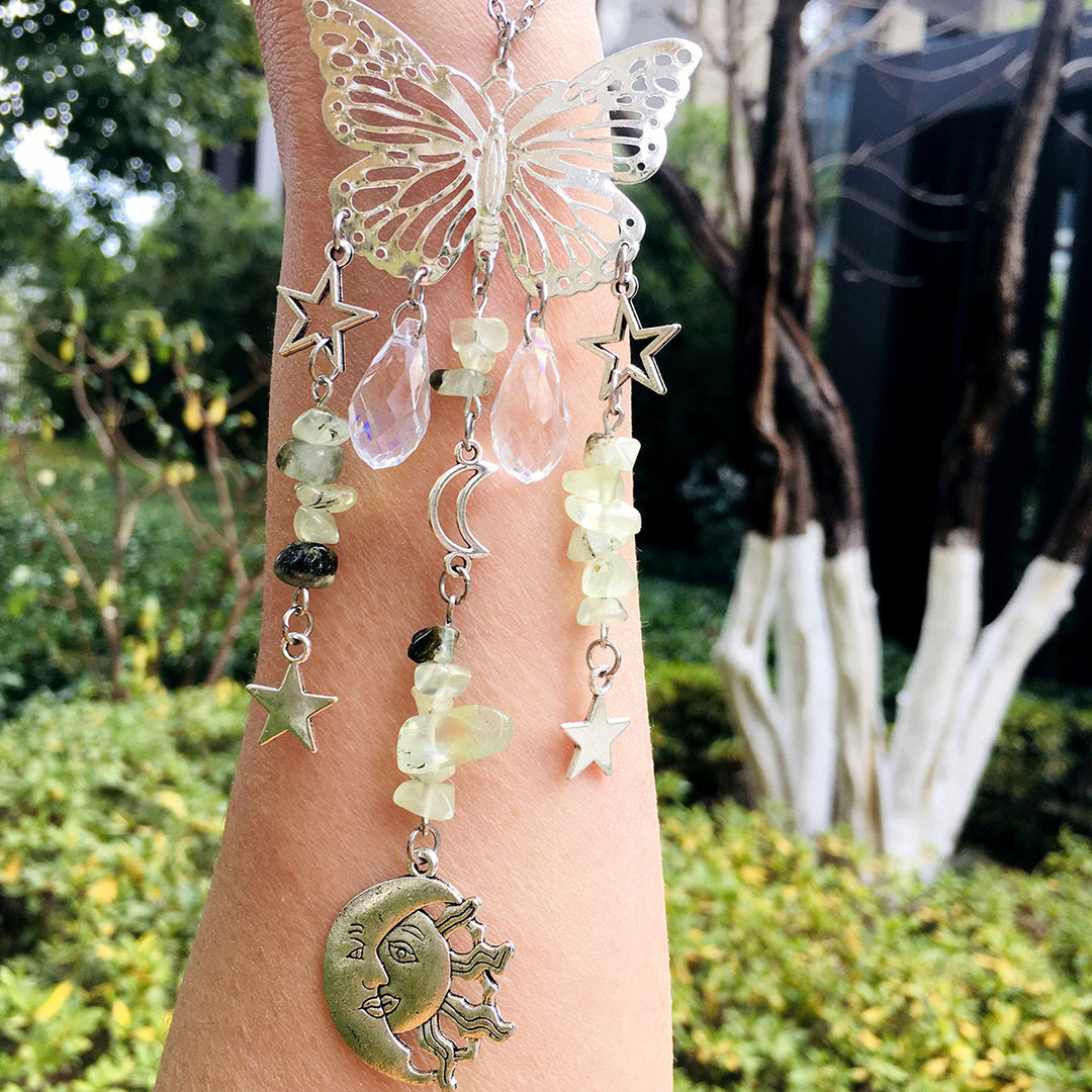 Olivenorma Suncatcher Butterfly Style Sole Luna Wind Chime