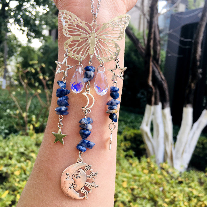 Olivenorma Suncatcher Butterfly Style Sole Luna Wind Chime