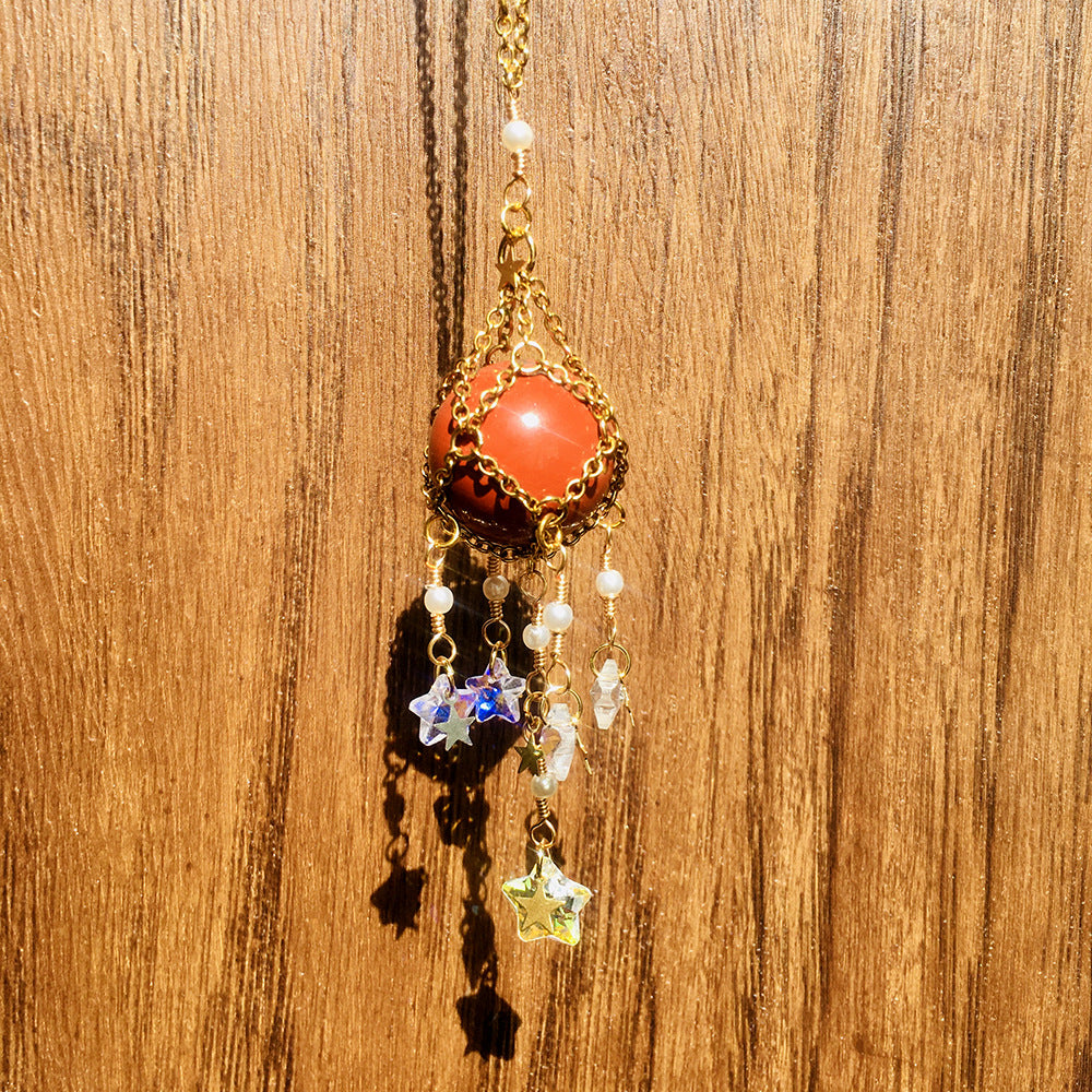 Olivenorma Natural Crystal Pietra originale pendente Campanello a vento 