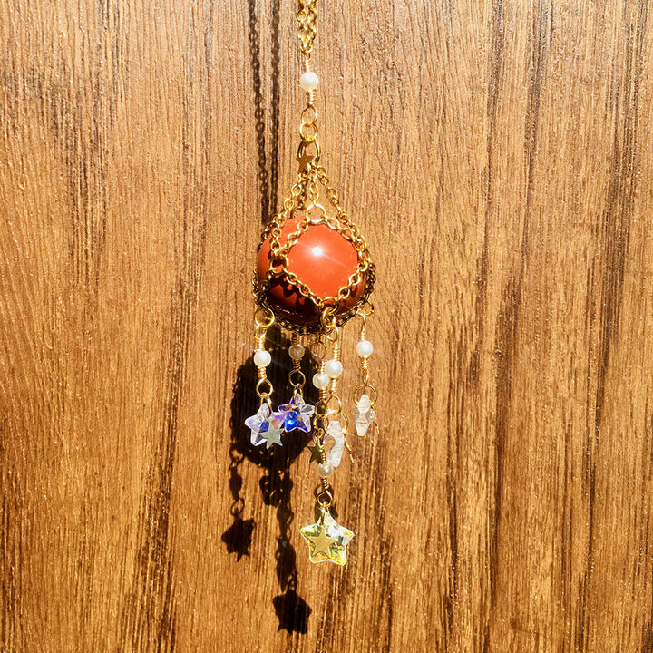 Olivenorma Natural Crystal Pietra originale pendente Campanello a vento 
