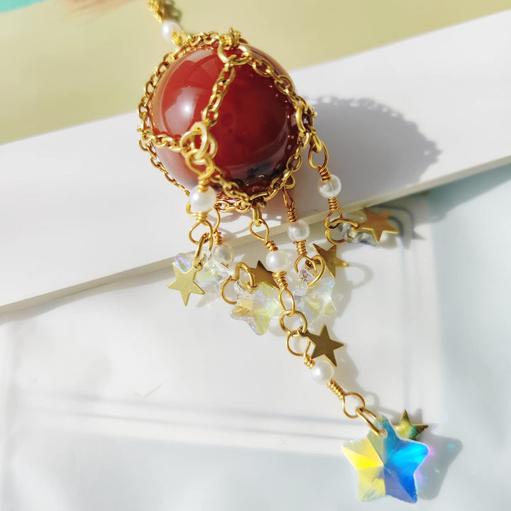 Olivenorma Natural Crystal Pietra originale pendente Campanello a vento 