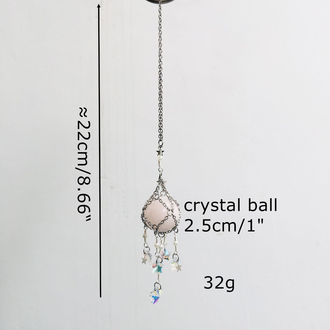 Olivenorma Natural Crystal Pietra originale pendente Campanello a vento 