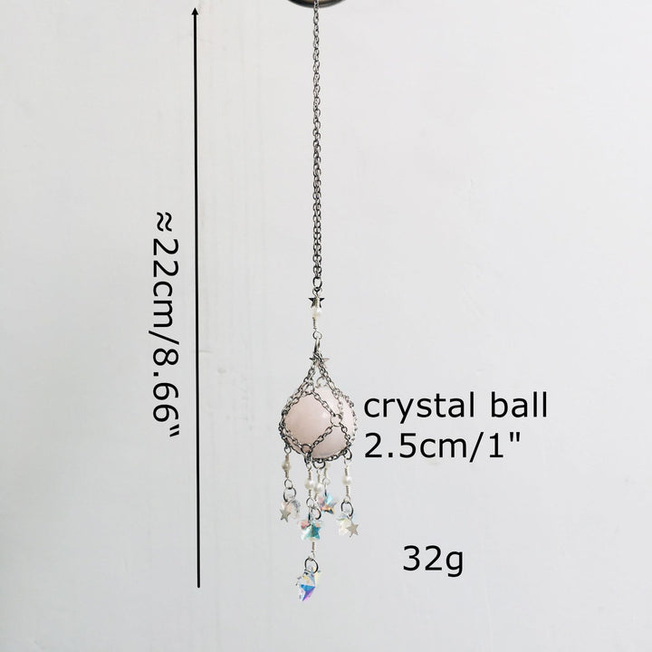 Olivenorma Natural Crystal Pietra originale pendente Campanello a vento 