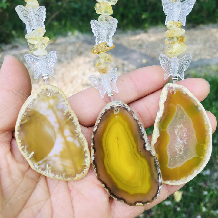 Olivenorma Albero della vita Campanello a vento in agata di cristallo