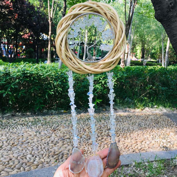 Olivenorma Albero della vita Campanello a vento in agata di cristallo