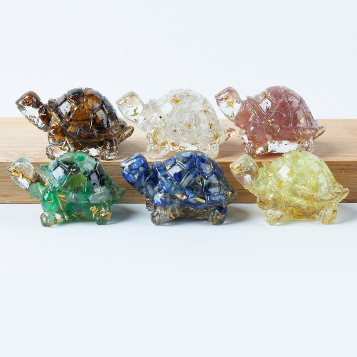 Olivenorma Crystal Gravel Colla Piccola Tartaruga Decorazione in Pietra Preziosa - image 76