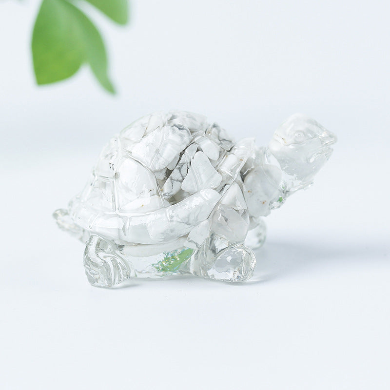 Olivenorma Crystal Gravel Colla Piccola Tartaruga Decorazione in Pietra Preziosa - image 38