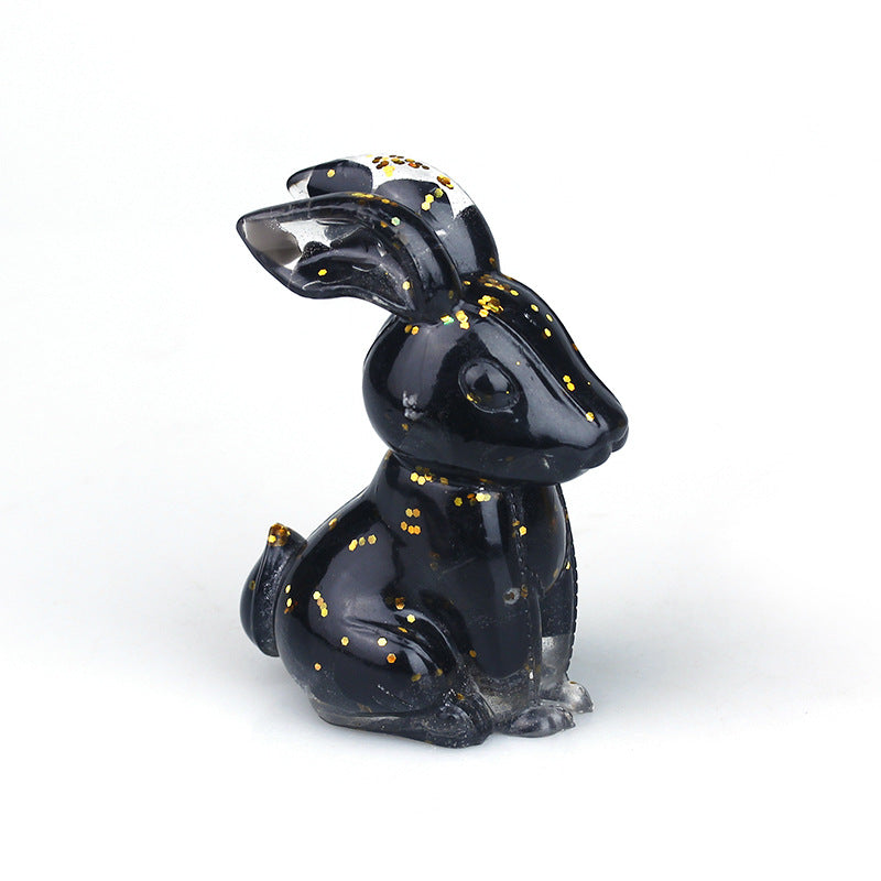 Decorazione per tavolo da casa con pietre preziose in resina epossidica e cristalli Olivenorma