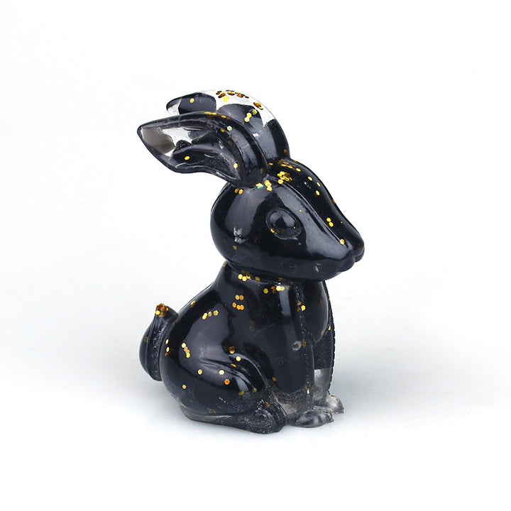 Decorazione per tavolo da casa con pietre preziose in resina epossidica e cristalli Olivenorma