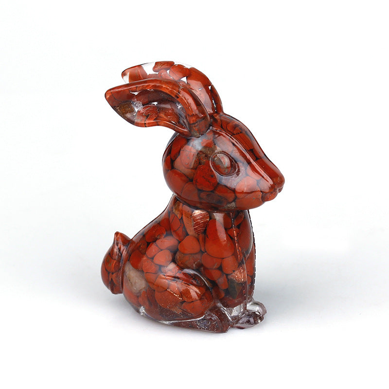 Decorazione per tavolo da casa con pietre preziose in resina epossidica e cristalli Olivenorma