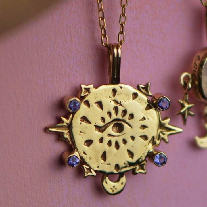 Collana con tarocchi in acciaio inossidabile Olivenorma e zirconi intarsiati - image 4