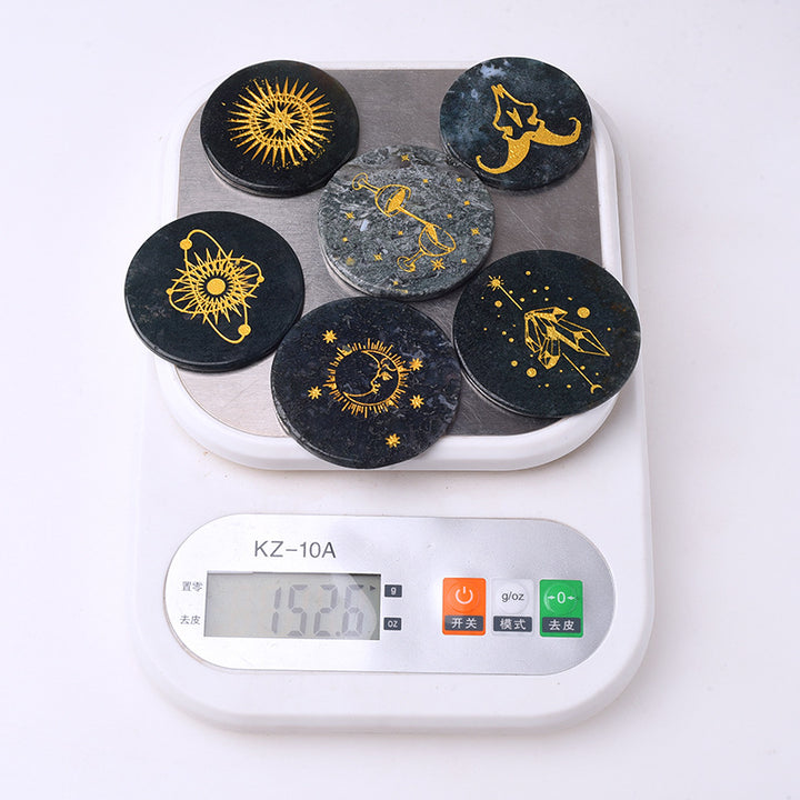 Olivenorma Crystal Moss Agate Disco Pendente Accessori Decorazione