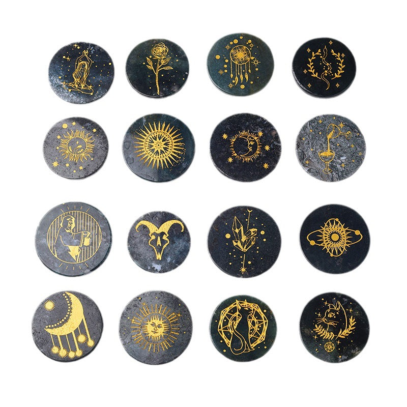 Olivenorma Crystal Moss Agate Disco Pendente Accessori Decorazione