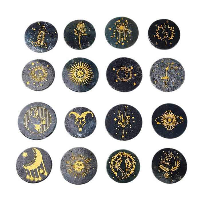 Olivenorma Crystal Moss Agate Disco Pendente Accessori Decorazione