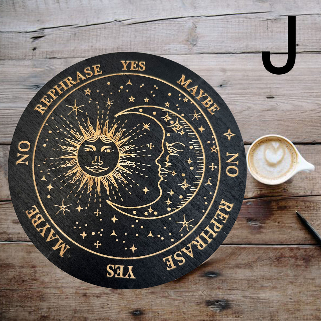 Decorazione ornamentale per tarocchi con tavola energetica in legno Olivenorma