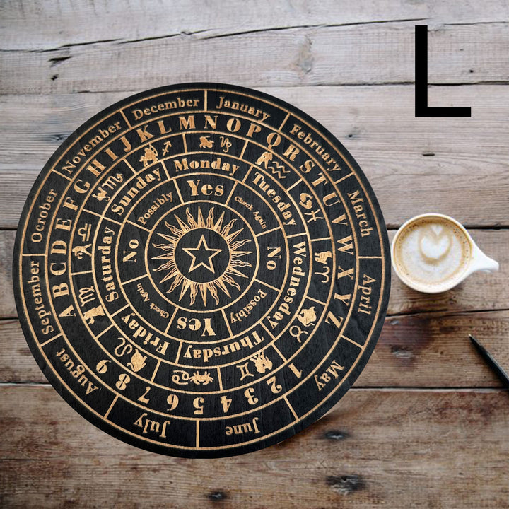 Decorazione ornamentale per tarocchi con tavola energetica in legno Olivenorma