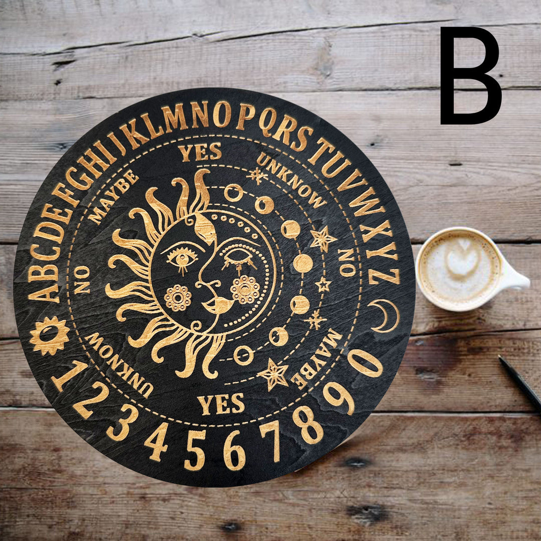 Decorazione ornamentale per tarocchi con tavola energetica in legno Olivenorma