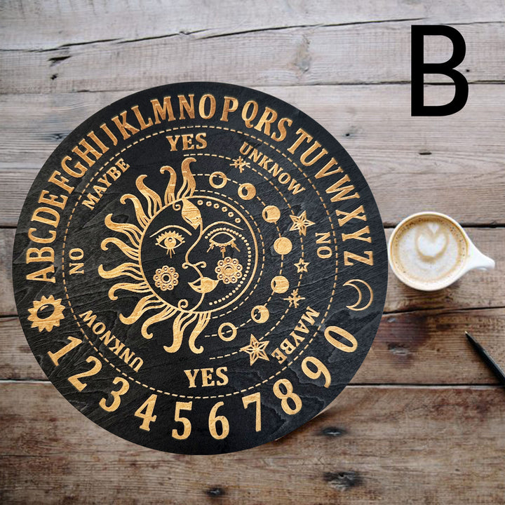 Decorazione ornamentale per tarocchi con tavola energetica in legno Olivenorma