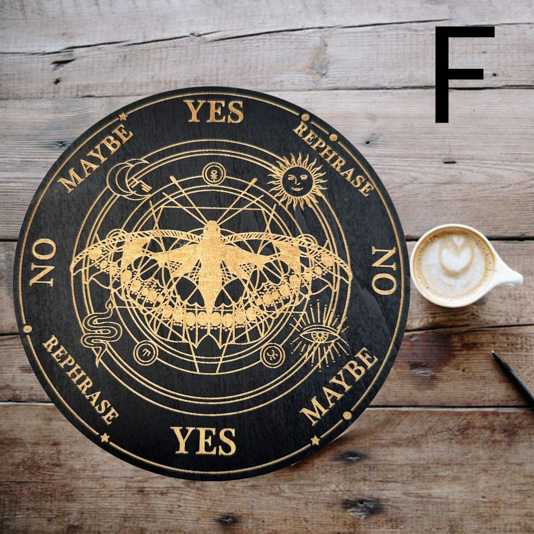 Decorazione ornamentale per tarocchi con tavola energetica in legno Olivenorma