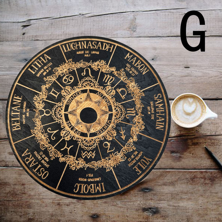 Decorazione ornamentale per tarocchi con tavola energetica in legno Olivenorma