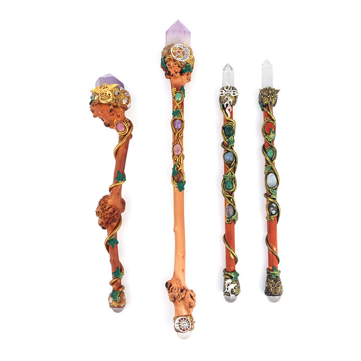 Olivenorma Natural Stone Magic Wand Energy Bar Bacchette di cristallo