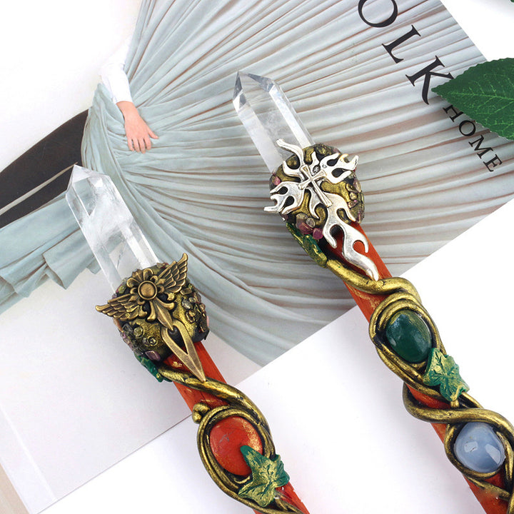Olivenorma Natural Stone Magic Wand Energy Bar Bacchette di cristallo