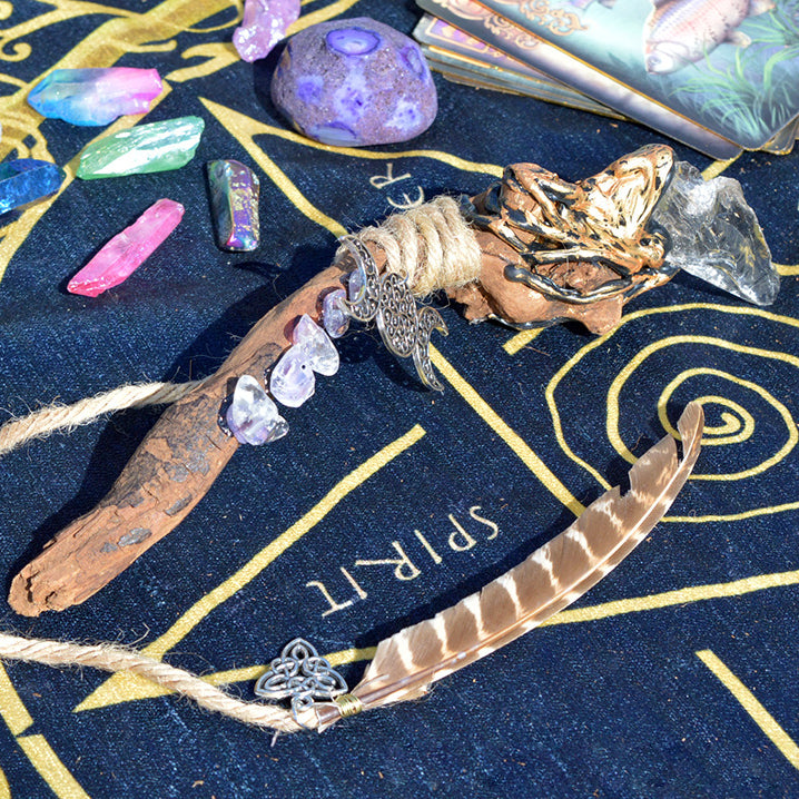 Olivenorma Weird Branches Celtic Knot Accessori Bacchette di cristallo della strega