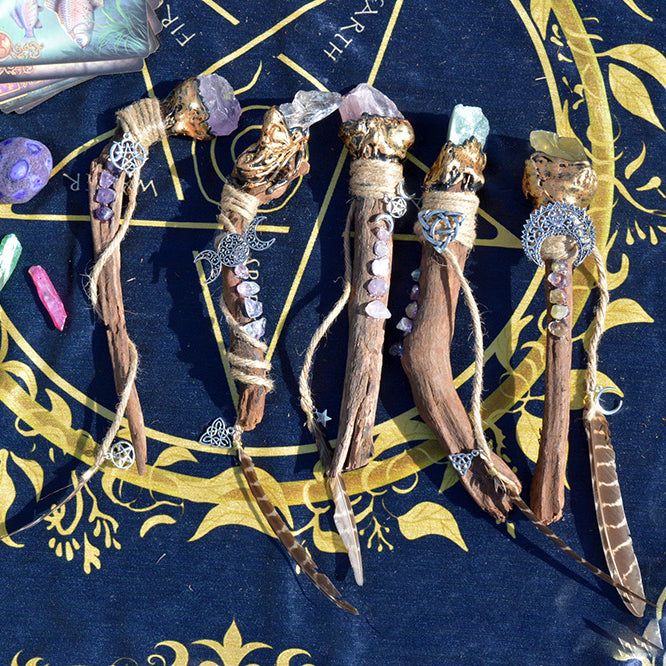 Olivenorma Weird Branches Celtic Knot Accessori Bacchette di cristallo della strega