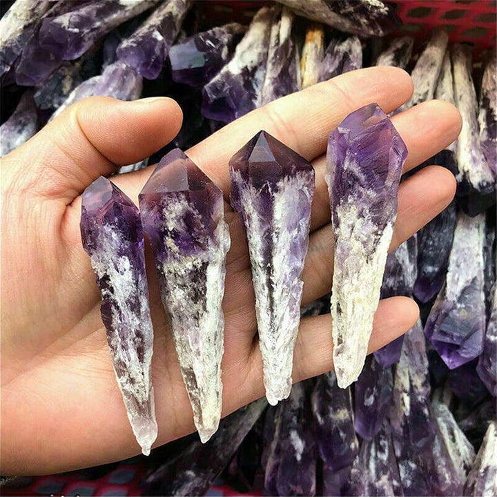 Bacchette di cristallo di ametista grezza naturale Olivenorma