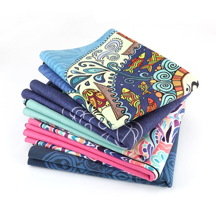 Tappetino yoga Olivenorma in gomma scamosciata sottile e comoda 