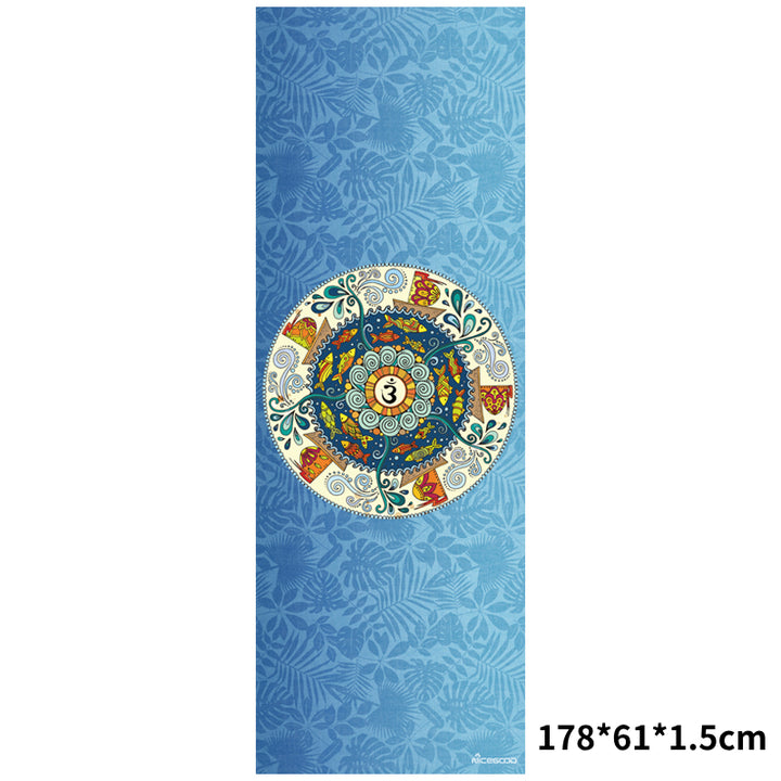 Tappetino yoga Olivenorma in gomma scamosciata sottile e comoda 