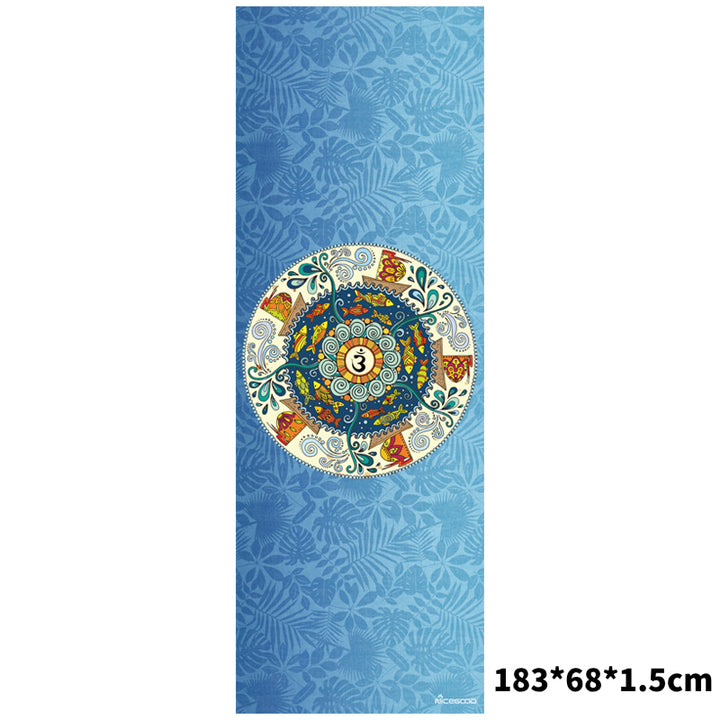 Tappetino yoga Olivenorma in gomma scamosciata sottile e comoda 