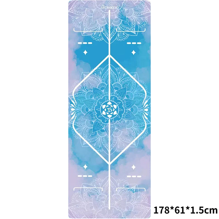 Tappetino yoga Olivenorma in gomma scamosciata sottile e comoda 