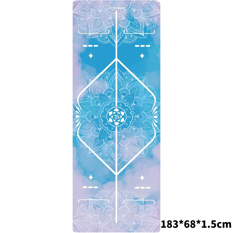 Tappetino yoga Olivenorma in gomma scamosciata sottile e comoda 